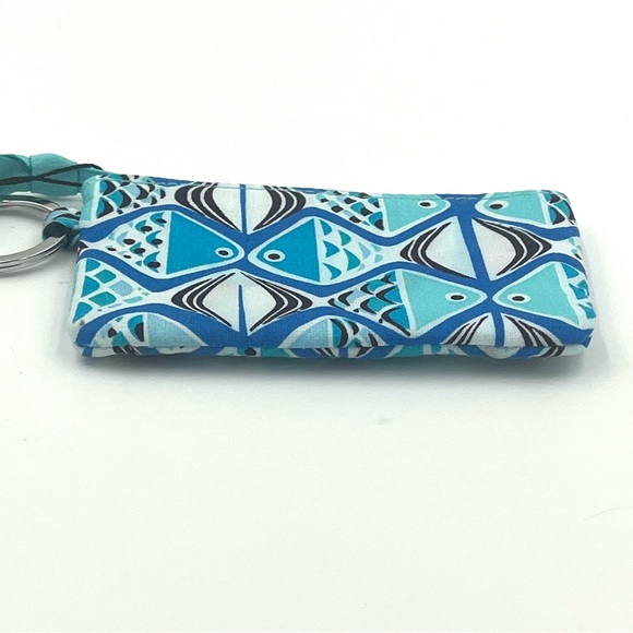 NWT Vera Bradley Go Fish Blue Zip ID Case - Picture 5 of 10